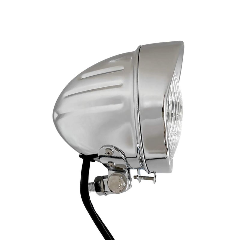 FATECIM 4.5" Motorcycle Headlight Aluminum Visor Bullet Chrome Head Light Lamp for Harley Sportster XL Dyna Softail Bobber - Image 2